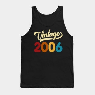 2006 Vintage Gift 14th Birthday Retro Style Tank Top